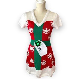 With Love, Derek Christmas Gift Knit Mini Dress Size S